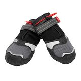 Kurgo Blaze Cross Hondenschoenen, winterlaarzen voor honden, pootbeschermers voor alle seizoenen, voor hete bestrating en sneeuw, waterbestendig, reflecterend, antislip, inclusief 2 schoenen, chili