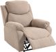 Homcom Fauteuil relax Beige Polyester Dossier et repose-pieds réglables