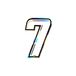 Aantal 4R Quattroerre.it 13257 Racing nummer 7, wit