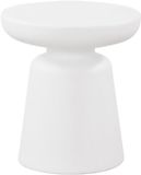en.casa Bijzettafel Posio Ronde Salontafel 40 cm Wit