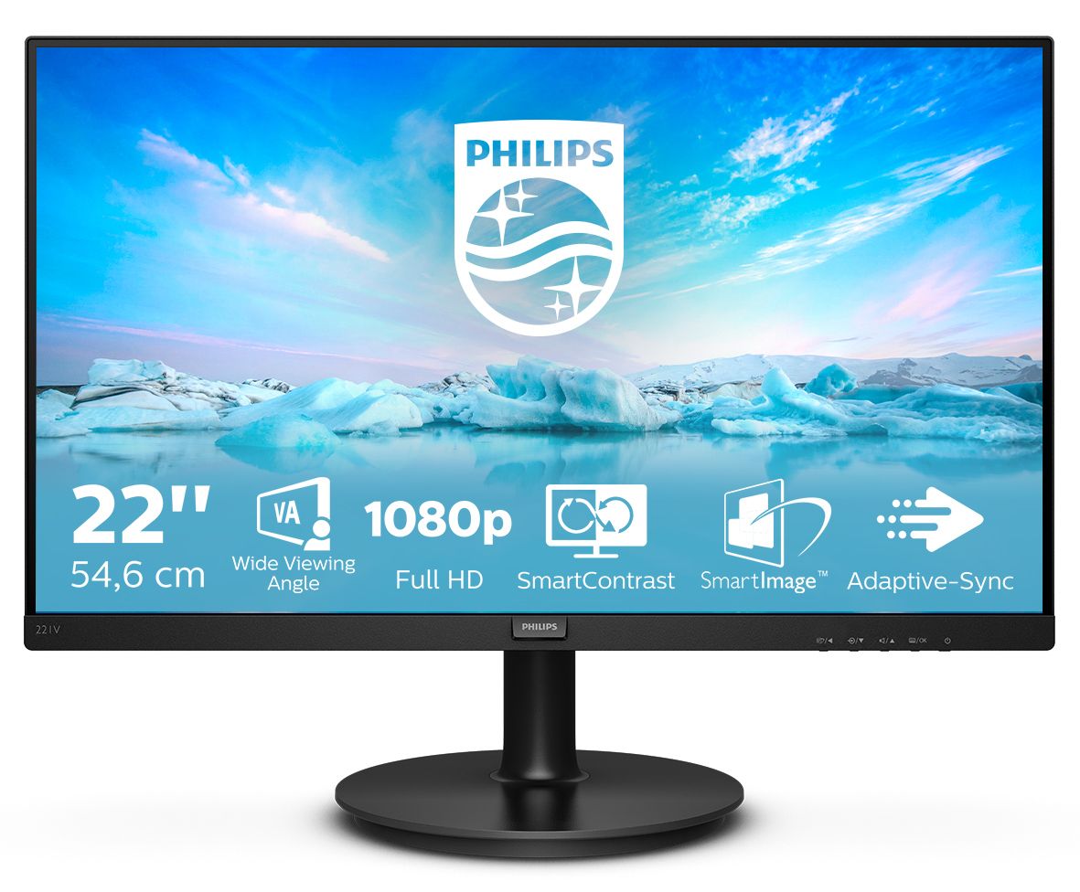 Philips 221V8A/00 54,6 cm (21.5") Full HD LED Zwart
