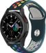 Strap-it Siliconen Smartwatch bandje - Geschikt voor Samsung Galaxy Watch 4 Classic 42mm - Dennengroen/Kleurrijk