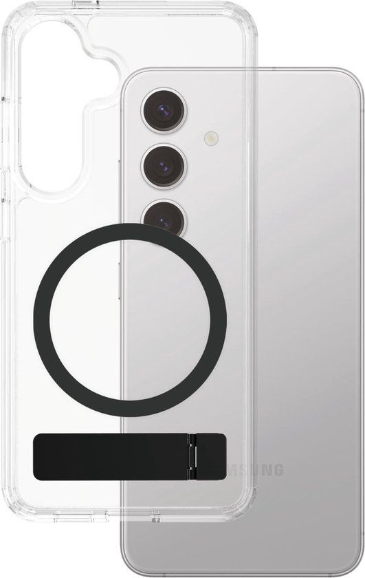 CARE by PanzerGlass Feature Case - Transparant met Zwart Kickstand & QI voor Samsung Galaxy S25 Plus