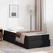 Maison Exclusive - Lit avec rangement et matelas avec stockage 2 pièces noir cuir