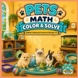 Pets Math Coloring Book: Fun Addition & Subtraction Practice for Kids Ages 4-8