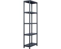vidaXL Opbergrek 125 kg 60x30x180 cm Kunststof Zwart