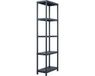 vidaXL Opbergrek 125 kg 60x30x180 cm Kunststof Zwart