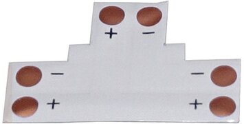 ABC-LED T connector - 8mm PCB - 2 pin - Ã©Ã©n kleur - 3528 (5 stuks)