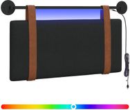vidaXL Hangend hoofdbord Met LED-verlichting Zwart Antiek PU