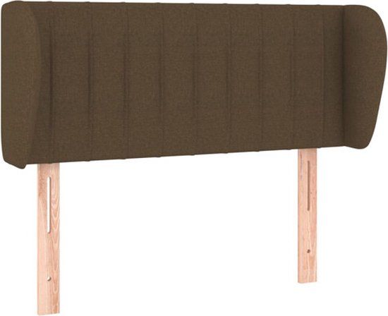 vidaXL Hoofdbord met randen 83x23x78/88 cm stof donkerbruin