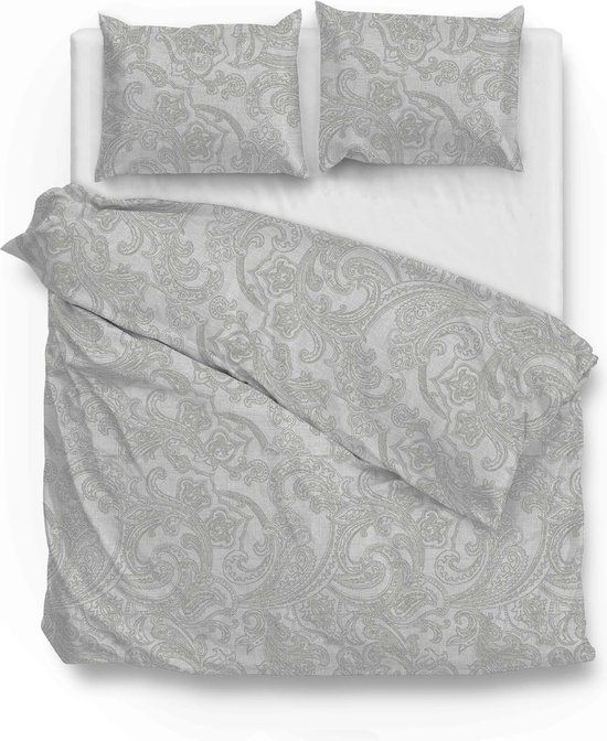 Zohome Dekbedovertrek Paisley-di-Lino - Grijs - Lits-jumeaux - 240x220
