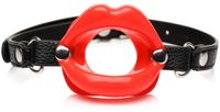 XR Brands Juicy Lips Siliconen Open Mond Gag - Rood