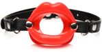 XR Brands Juicy Lips Siliconen Open Mond Gag - Rood