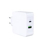 PRENDELUZ Dual USB-C PD en USB QC3.0 48 W wandlader wit