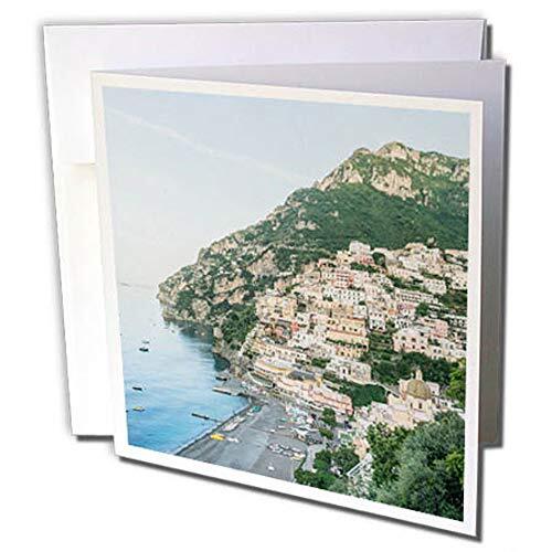 3dRose 3dRose gc_277658_1 wenskaart "Italië, Amalfi Coast, Cliffside Village of Positano", 15,2 x 15,2 cm, 6 stuks