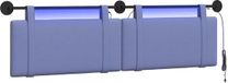 vidaXL - Hangend hoofdbord - Jeans - Blauw - Stof