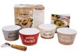 Par ici la bonne soupe 2025: Coffret avec 4 bols, 1 couteau éplucheur et 1 livre de recettes