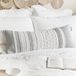 BlissBlush Grijze decoratieve lumbale kussensloop 14x36, grijs boho lang lichaamskussen voor bed, boerderij lumbale sierkussen voor bank, modern accent getextureerde sierkussensloop