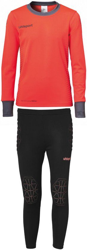 Uhlsport Score Goalkeeper Set Sportshirt performance - Maat 116 - Unisex - rood/grijs/zwart