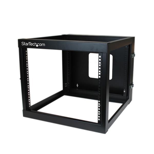 StarTech.com 8U 22 inch Diep Scharnierend Open Frame Serverrack Wandmontage - Zwart
