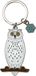 Nature Planet Uil Sleutelhanger - wit - metaal - 5 cm - dier - cadeau