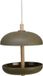 Decoris Vogel voedersilo hangend - bamboe hout - donkergroen - 21 x 25 cm