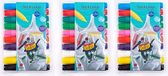Jamasia 999202-2 Textielmarkeerstiften, set van 3 x 10 stuks voor het beschilderen van stof, 30 textielstiften in etui, textielstiften met lijndikte van 2 tot 5 mm, 30 textielstiften in 10