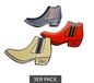 Calvin Klein Lot de 3 broches pin-up unisexes, motif bateau, acier inoxydable, KJJNDH300100, noir/orange/beige