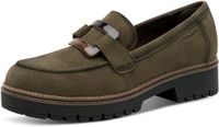 Tamaris - Dames - Loafers - Groen - Leer - Maat 38
