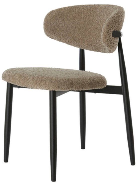Light & Living Eniola eetkamerstoel taupe+zwart