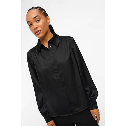 OBJECT blouse OBJSATEEN - Zwart - Dames