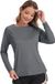 Meethoo Dames Rash Guard Zwemshirt met Lange Mouwen Surfshirt Tops Badpak Grijs XXL