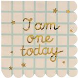 PartyDeco Servetten Teddy 'I am one' - 12 st.