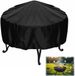 Housse de barbecue ronde sans marque Ø120 x 75 cm - housse de protection imperméable avec protection UV et fermeture coupe-vent pour barbecue rond dans le jardin ou sur la terrasse - noir