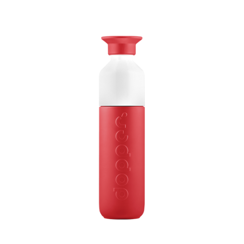 Dopper Dopper isoleerfles Deep Coral 350 ml - Rood / 23,6 x 6 cm / RVS-Kunststof-Silicone