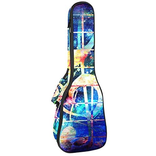 Mersov Tenor Ukulele Gigbag Waterdichte Ukelele Case Gewatteerde Rugzak, Geweldig voor Sopraan Concert (21/23/24") Muziek Notities