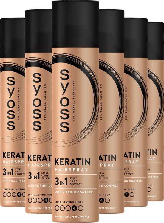 SYOSS Keratin Hairspray - 6 x 300 ml