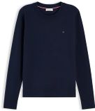 Tommy Hilfiger Dames Gebreide Trui Katoen/Polyamide Blauw XXS