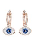 Swarovski Symbolica ringoorbellen, Boze oog, Blauw, Roségoudkleurige toplaag