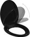 vidaXL Toiletbril - soft-close - quick-release - zwart - kunststof
