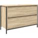 Meuble de salle de bain lavabo tiroirs Chêne Sonoma 90x34,5x60 cm