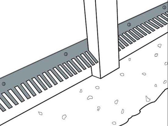 Ventistrip Amiga AB VentiStrip Vogelschroot – Metalen vogelwering – Duivenwering – Alle soorten dakpannen – 100x7x39cm