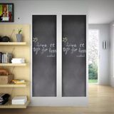 vidaXL Muursticker Krijtbord 2 Rollen met Krijtjes 0,45x2 m Zwart