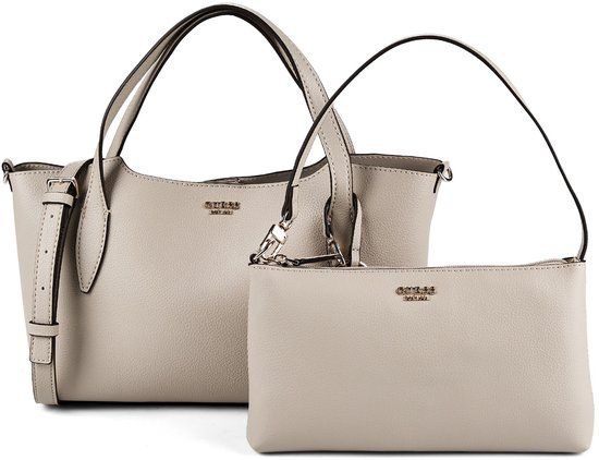 GUESS Melody 2 In 1 Satchel Schoudertas Light Taupe