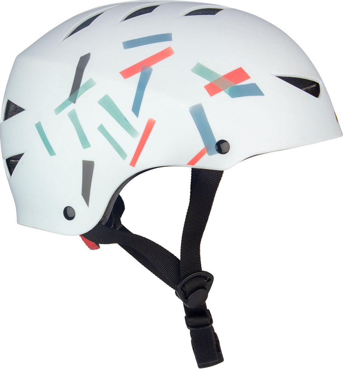 Nijdam Skate helm - High Topper - Wit/Zwart - L