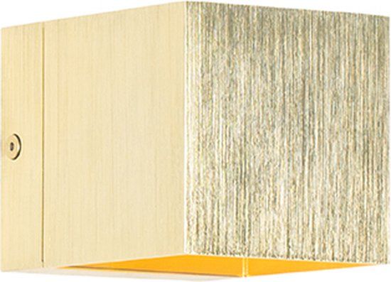 QAZQA Transfer - Modern Gold Wall Lamp - Up/Down - Indoor - D 10.5 cm - Living Room | Bedroom | Kitchen