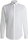 Hugo Boss BOSS Joe regular fit overhemd - structuur - wit - Strijkvriendelijk - Boordmaat: 45