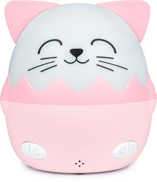 Bigben HiBuddies Nachtlamp met Projector en Muziek - Mia de Kat - Roze