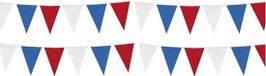 Merkloos / Sans marque Haza Vlaggenlijnen Holland - 10x - Nederland - Rood-Wit-Blauw - 10 meter - Binnen en Buiten