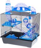 INTER-ZOO Rocky Terrace - Knaagdierkooi - Blauw - 42x29x55 cm